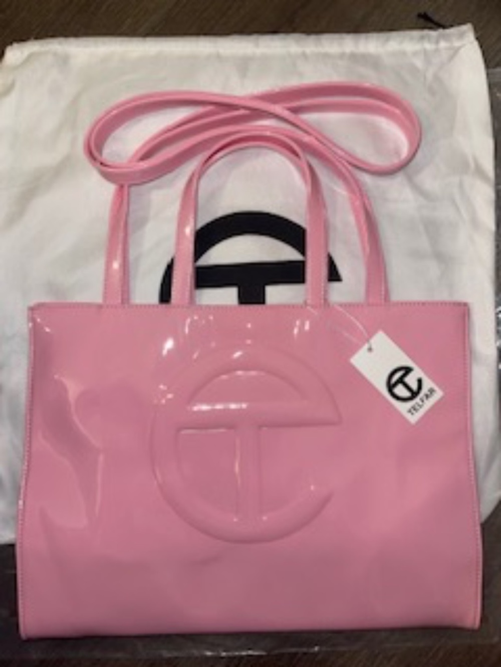 Patent Bubblegum Pink Medium Telfar Shopping Bag